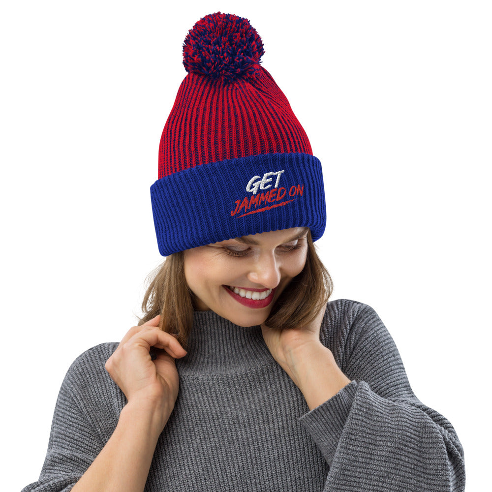 Patriotic Edition "Get Jammed On" Pom-Pom Beanie